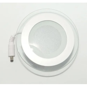  Led панел за вграждане стъкло - кръг, 12 w бяла светлина с led драйвер