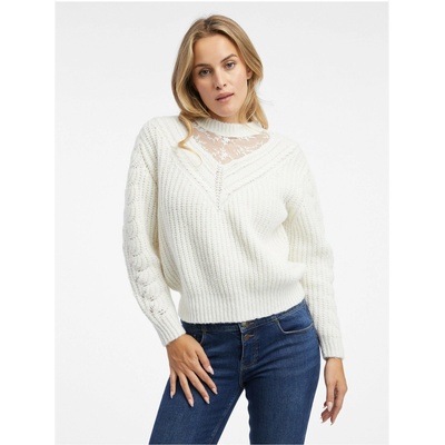 orsay Кремав дамски пуловер с дантела ORSAY Orsay | Byal | ЖЕНИ | L