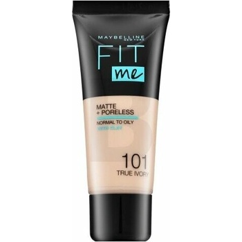 Maybelline Fit Me! Matte & Poreless Make-Up - Zjednocujúci make-up s matujúcim efektom 101 True Ivory 30 ml