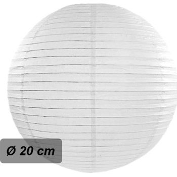 Lampión guľatý 20 cm biely