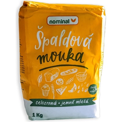 Nominal Celozrnná špaldová mouka 1kg – Zboží Dáma