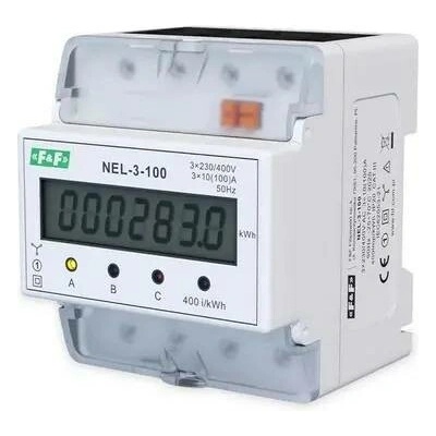 elektroměr 3-fázový NEL-3-100, 3x 230/400V, 100A