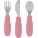 Petite&Mars Take&Match Stainless Steel Cutlery Set прибор за деца Dusty Rose 12m+ 3 бр