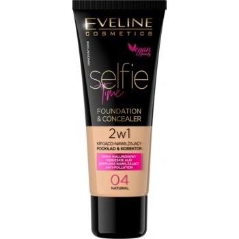 Eveline Cosmetics Selfie Time Make-up a korektor 2 v 1 04 Natural 30 ml