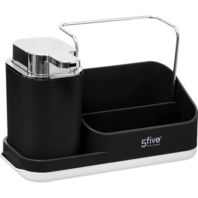 5five Simply Smart Dávkovač saponátu Utility, černá/s chromovými prvky, 300 ml – Zboží Dáma
