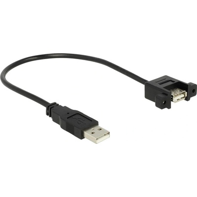 Delock 85462 USB 2.0 USB-A zástrčka USB-A zásuvka 0.25m černý