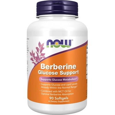 NOW Berberine HCl 400 mg | Glucose Support [90 Гел капсули]