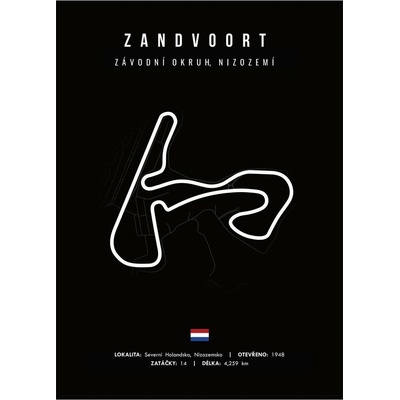 Jen tak z lásky Plakát Závodní okruhy Rozměr plakátu: 30 x 40 cm, Závodní okruh: Silverstone, Barevná varianta: Černá