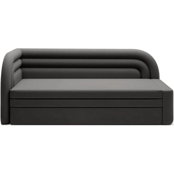 Eltap Кафяво-сив кадифен разтегателен диван с място за съхранение ляв ъгъл 223 cm Fabillo - ELTAP (SO-FAB-LT-06SO)