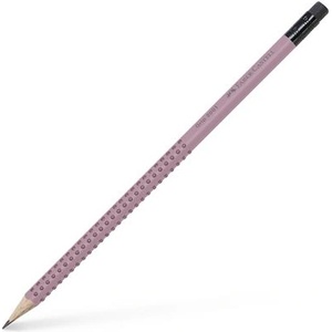 Faber-Castell Графитен молив с гума, B, триъгълен, FABER-CASTELL "Grip 2001", розов 217237 (217237)