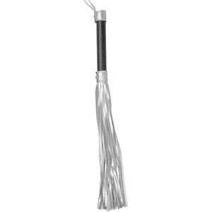 Lovetoy Bdsm Камшик с кожени ресни "struggle silver" 45 см