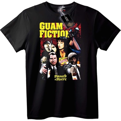 NOONEBRAND Тениска Guam Fiction - Пародия Pulp - XL, White