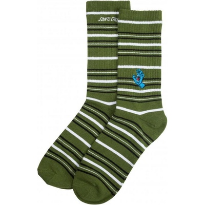 SANTA CRUZ Screaming Mini Hand Stripe Sck Dill Green Stripe