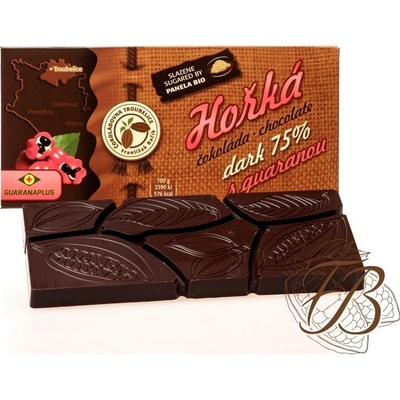 Čokoládovna Troubelice s Guaranou hořká 75% 45 g