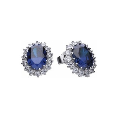 Diamonfire Luxusné strieborné náušnice E5586
