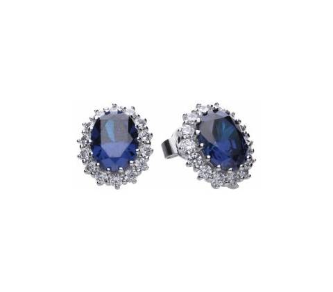 Diamonfire Luxusné strieborné náušnice E5586