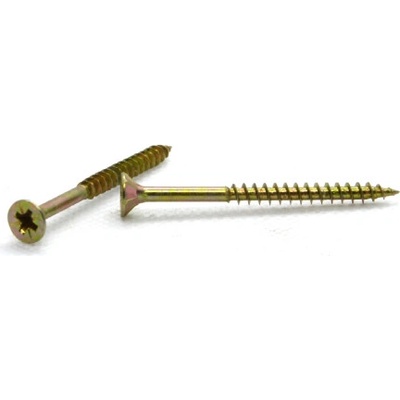 Vrut univerzální 3,5x60 žlutý zinek, zápustná hlava, křížová drážka, částečný závit – Zboží Mobilmania