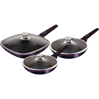 BerlingerHaus 6dílná sada pánví s titanovým povrchem PURPLE ECLIPSE COLLECTION 20248 BH/7107