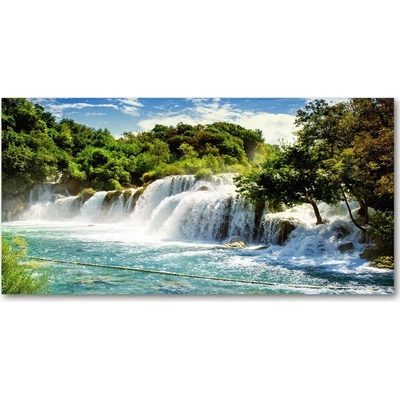 Fotoobraz na skle vodopád Krka 100x50 cm