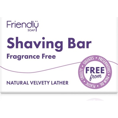 Friendly Soap Shaving Bar Fragrance Free přírodní mýdlo na holení bez parfemace 95 g