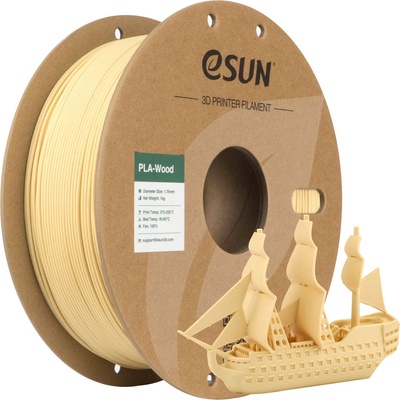eSUN PLA-Wood Plain Wood - 1, 75 mm / 1000 g (PLA-Wood175O-PW1P1)