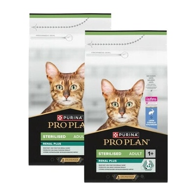 PURINA PRO PLAN Sterilised Renal Plus Bohatá na králika 2 x 1,5 kg