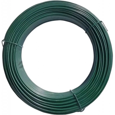 Vázací drát na plot, poplastovaný 1,4/2,0 mm, zelený, 50 m