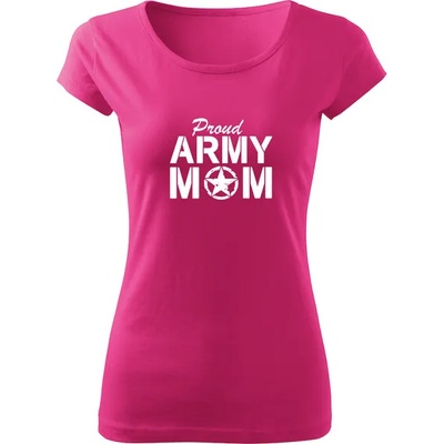 DRAGOWA дамска тениска, Army Mom, розова, 150г/м2 (6482)