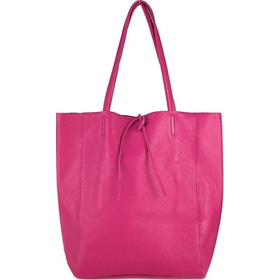 Mondo Italia kožená shopper kabelka 396 fuchsia