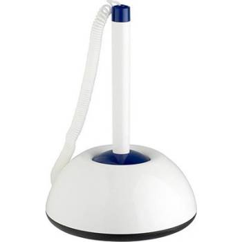 Химикалка с шнур и поставка Ico Lux Бяло и синьо (1601041-1006-9570076002)