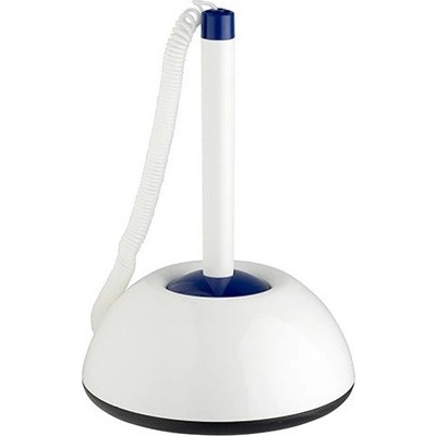 Химикалка с шнур и поставка Ico Lux Бяло и синьо (1601041-1006-9570076002)