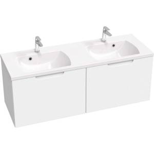 RAVAK Classic II - Шкаф за мивка 129x45x47 см, 2 чекмеджета, бял гланц X000001482 (X000001482)