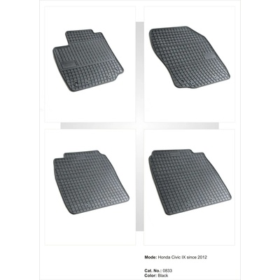 FroGum Гумени стелки за HONDA Civic IX (2012-2017) - хечбек, марка Frogum (0833)