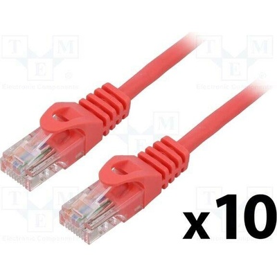 Lanberg PCU6-20CC-0025-R Patch U/UTP Cat 6 RJ45 vidlice z obou stran lanko CCA