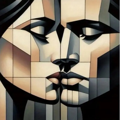Norimpex - Puzzle Diamant painting: Cubist faces 30x40cm - 1 - 39 piese