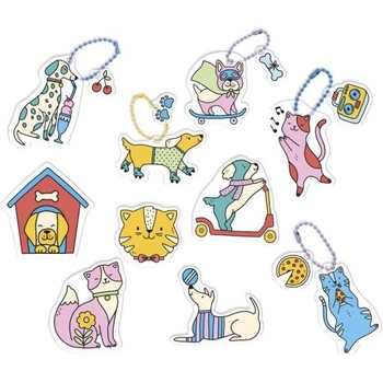 Janod Atelier Mini Креативен комплект Свиващи се картинки изработка на магнити и ключодържатели