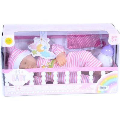 Armtoys ХЪРКАЩО СПЯЩО БЕБЕ КУКЛА С ВЪЗГЛАВНИЦА В КУТИЯ