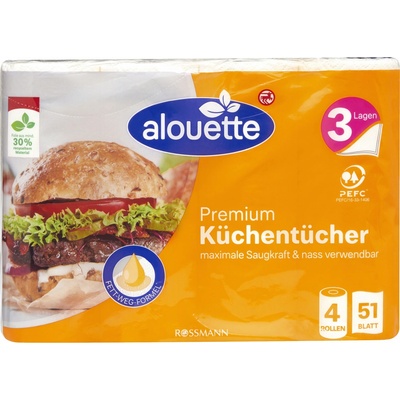 alouette Kuchyňské utěrky 3 vrstvé 2 ks