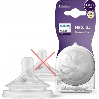 Philips Avent savička Natural Response 1 první průtok 2 ks transparentní – Zboží Dáma