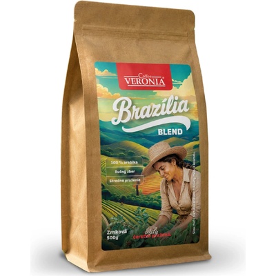 Coffee Veronia Brazília blend zrnková 500 g
