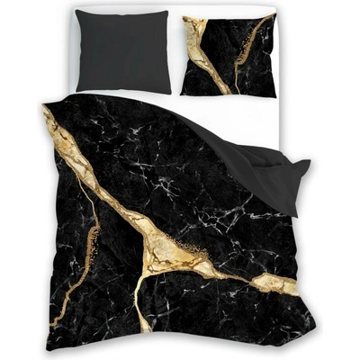 Faro obliečky bavlnený satén Minerál Black 140x200 70x90