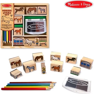 Melissa & Doug Дървени Печати Кончета - Melissa & Doug