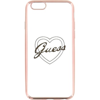 Púzdro Guess Signature TPU Heart Rose iPhone 5/5S/SE zlaté