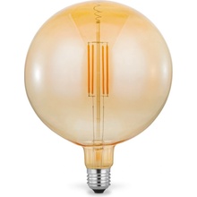 Leuchten Direkt Filam. LED žiarovka E27, G180, 420lm, 2700K, 4W, jantar. sklo