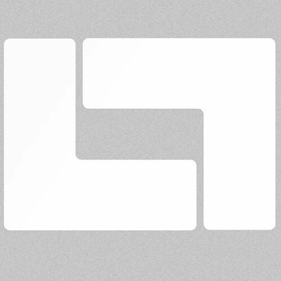 Podlahové značení - Rohová značka "L" 76,2 x 203,2 mm, 20 ks v balení, bílá