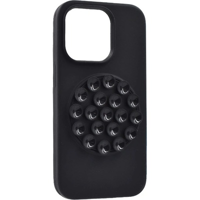 Gigapack iPhone 14 Pro GIGAPACK Силиконов капак за телефон, матов, с вендуза, ЧЕРЕН GP-187392 (GP-187392)