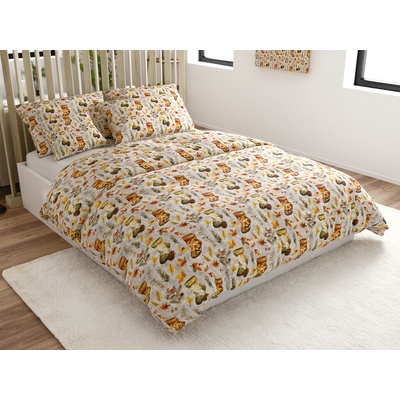 Textilomanie bavlna obliečky AUTUMN SOCKS farebné 70x90 140x200