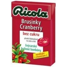 RICOLA Brusinky bez cukru 40 g