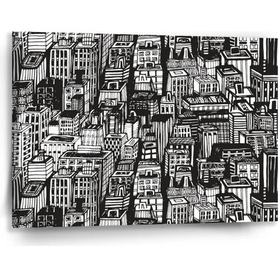 Sablio Obraz Kreslené mrakodrapy - 90x60 cm