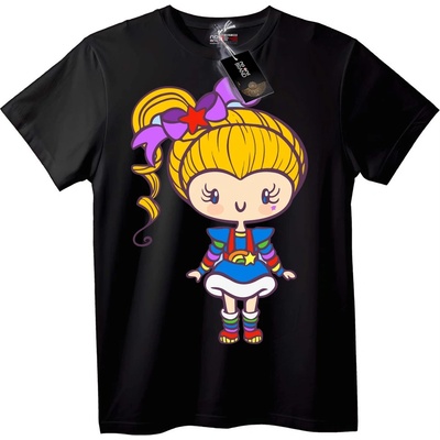 NOONEBRAND Тениска с Картинна Девойка - L, Black